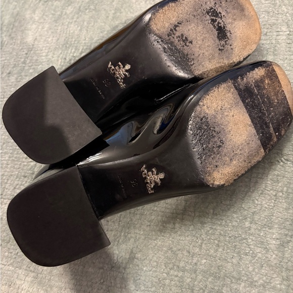 Prada Black Patent Leather Loafers 36 6 5.5 - Picture 5 of 7